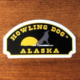 Howling Dog Alaska Cut-Out Sticker