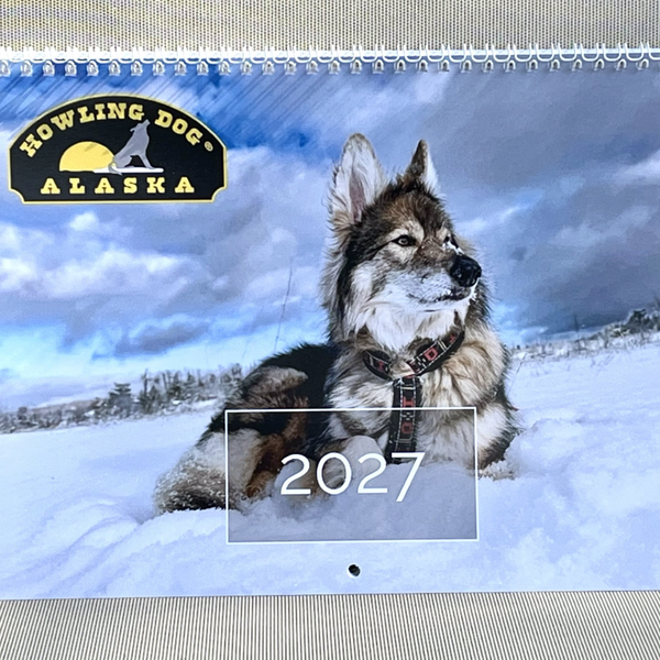 2027 Howling Dog Alaska Wall Calendar