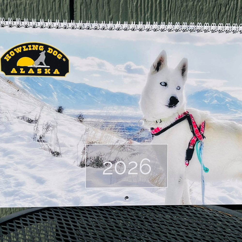 2026 Howling Dog Alaska Wall Calendar