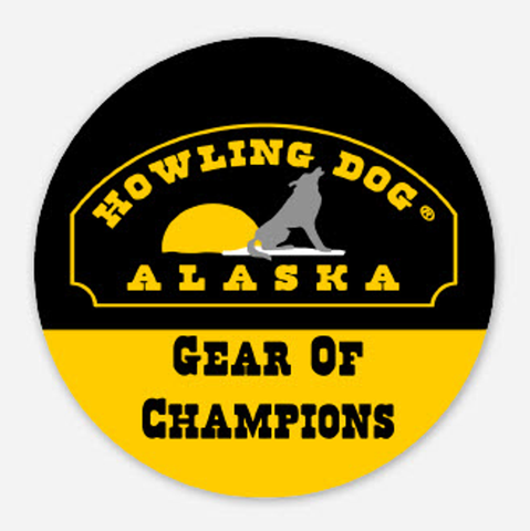 Howling Dog Alaska Round Sticker